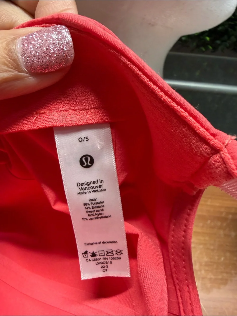 lululemon athletica Coral Red Women's Athletic Cap
